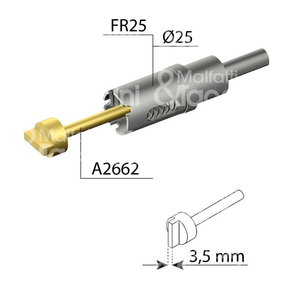 Disec fr25a2662a fresa a tazza misura Ø 25