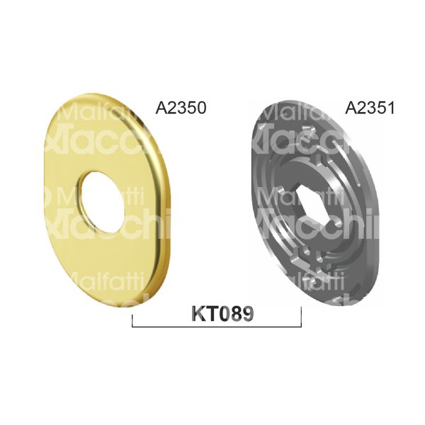 Disec kt089br mostrina foro maniglia alluminio bronzato mm 65 x 85