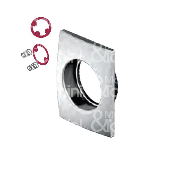 Disec kt3481tkcs mostrina quadry foro protettore cromo satinato mm 64 x 84 Ø 54,5