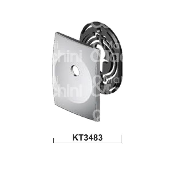 Disec kt3483cs mostrina foro codolo cromo satinato mm 64 x 84