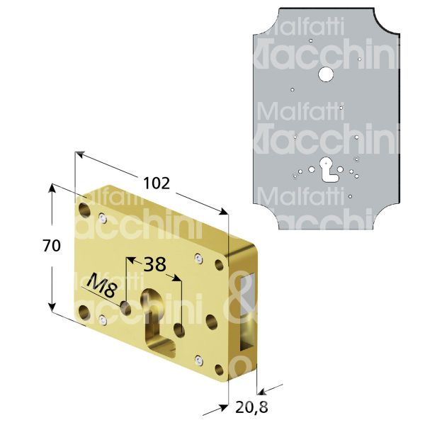 Disec rif02wkpla riferma ricambio e 41 ambidestra