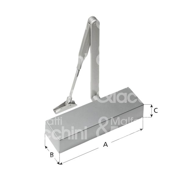 Dorma ts71n chiudiporta aereodinamico a compasso ts71 nero forza 3÷4 senza fermo