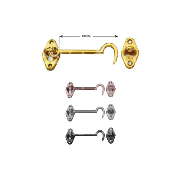 Faster 7060cs gancio fermapersiane art. 70/60c ottone cromo satinato l mm 60 x