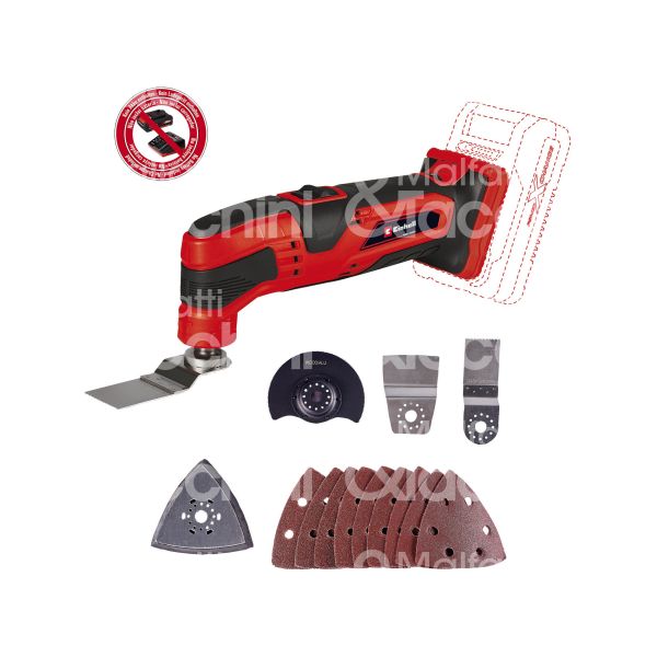 Einhell 4465170 utensile multifunzione a batteria tc-mg 18 li-solo linea x-change potenza 18 v batteria senza