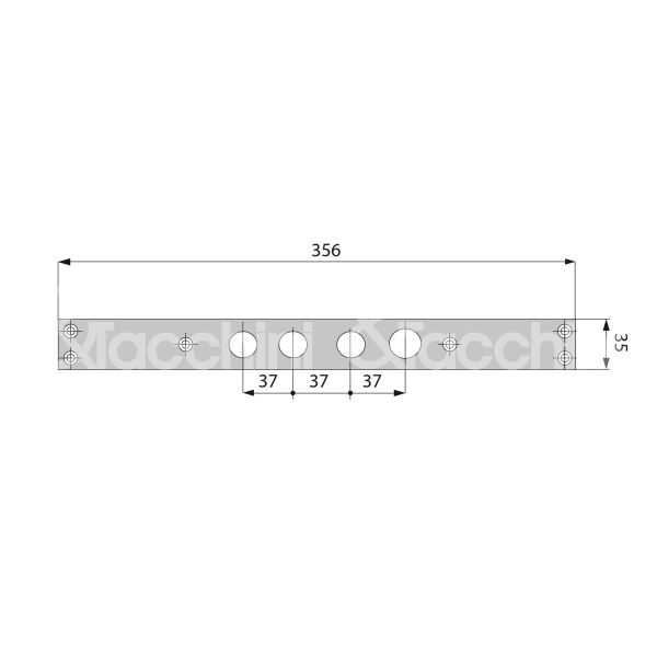 Fiam 1046080037 frontale metallo per blindata interasse 37 ambidestra