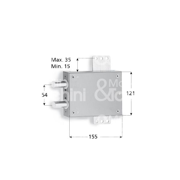 Fiam 1220500 deviatore applicare sporgenza mm 5 sporgenza 5 ambidestra