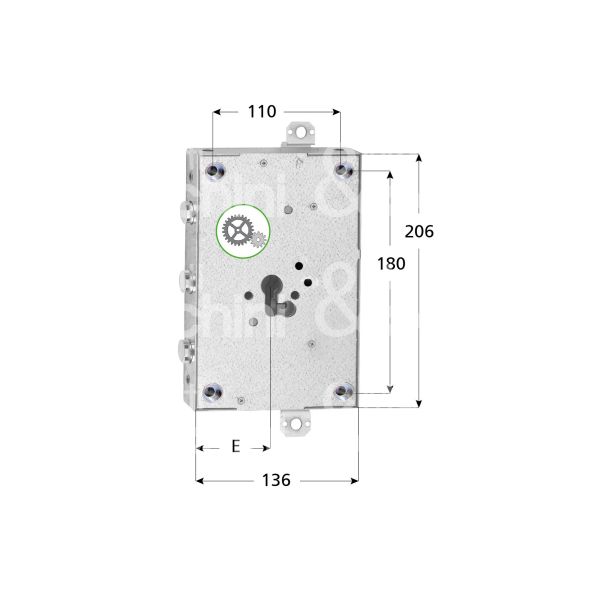 Fiam 6620356gcd serratura blindata a cilindro triplice e 63 ambidestra 3 catenacci int. cat. 56 sporg. 3,5