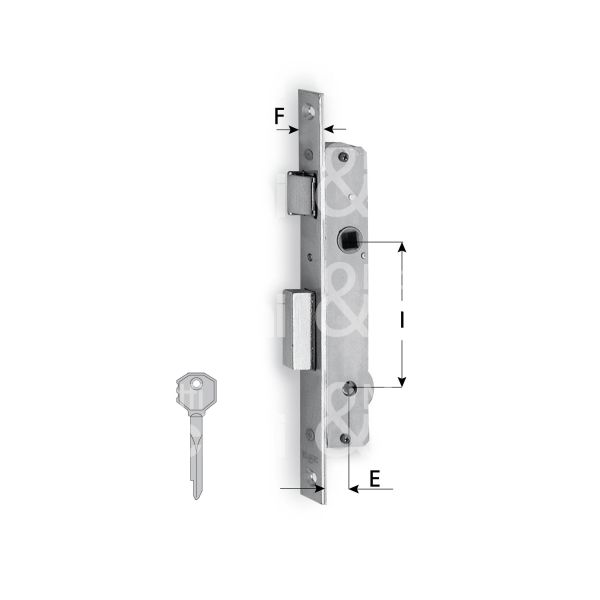 Fiam 9010121 serratura per montanti laterale scrocco piÙ catenaccio e 21 foro a spillo ambidestra 1 mandate