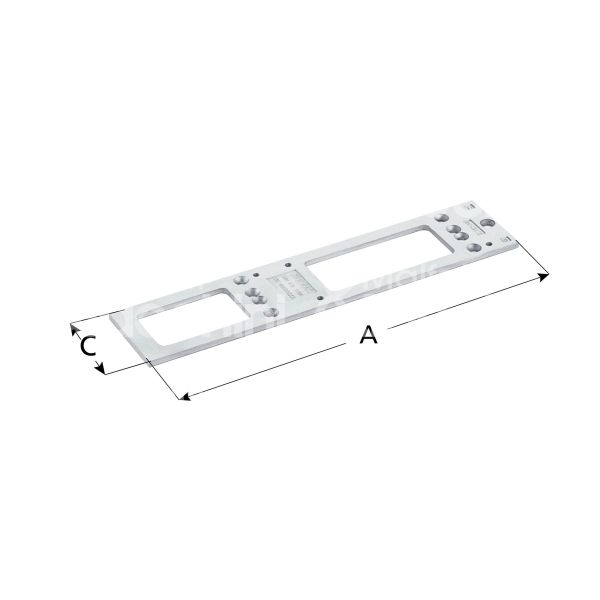 Geze 049185 piastra di montaggio chiudiporta per ts4000/ts5000 argento