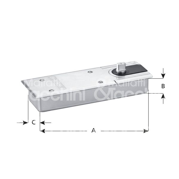 Geze 102084 chiudiporta pavimento ts 500 nv forza 1÷4 senza fermo portata kg max 150