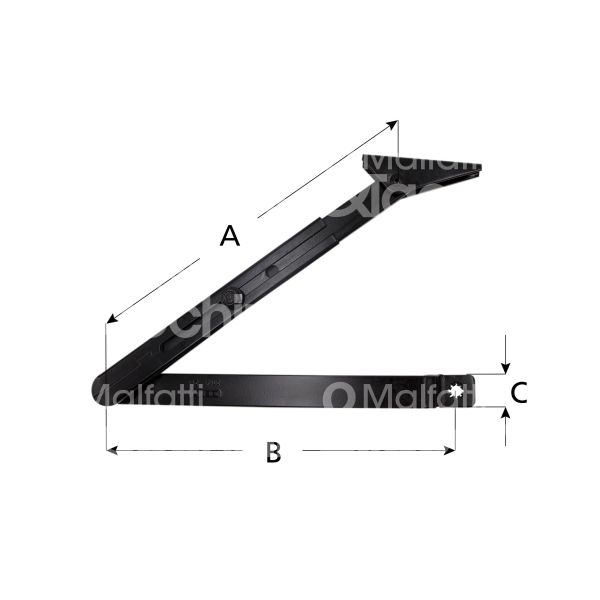 Geze 101878 braccio a compasso per ts1500 argento senza fermo