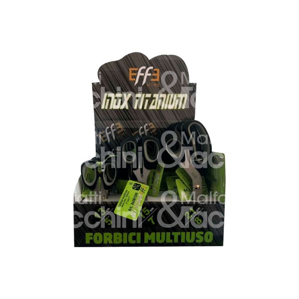 Gruppo gieffe 340630n espositore forbici art. 340630n multiuso misura mm 130/mm 150/mm 210 lama titanio manico plastica set pz 18