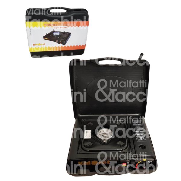 Gruppo gieffe 930010n fornello gas butano da campeggio art. 930010n corpo metallo accensione piezo l 350 x 285 x 90 mm