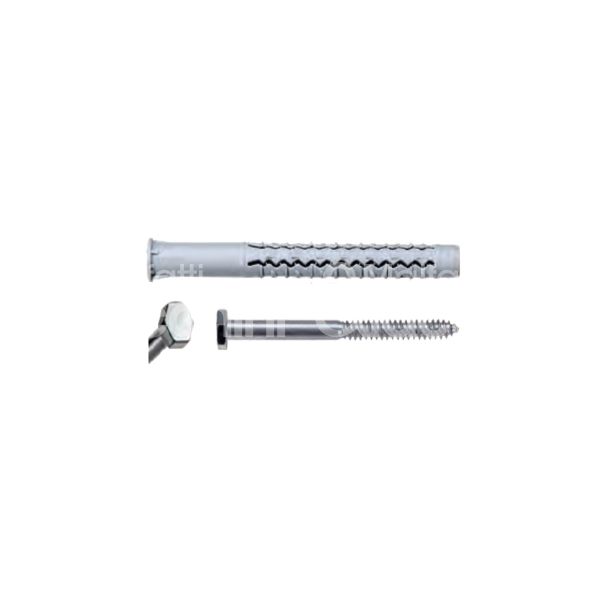 G.b. fissaggi 97126 tassello nylon prolungato gxl880ve impronta esagono mm 10 Ø foro mm 8 l mm 80