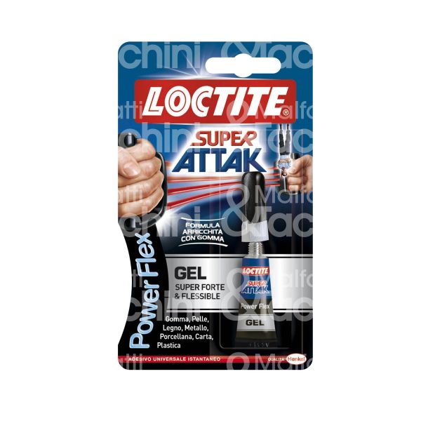 Henkel 1112597 adesivo cianoacrilico (istantaneo) super attak flexgel contenuto gr 3