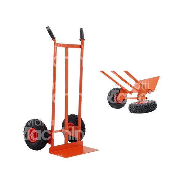 Gierre ge020 carrello ge020 acciaio ruote pneumatica portata kg 200