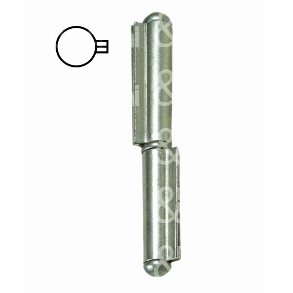 Ibfm 400100 cerniera saldare a tappo art. 400 sezione 2 ali acciaio lucido l mm 100 - Ø mm 13