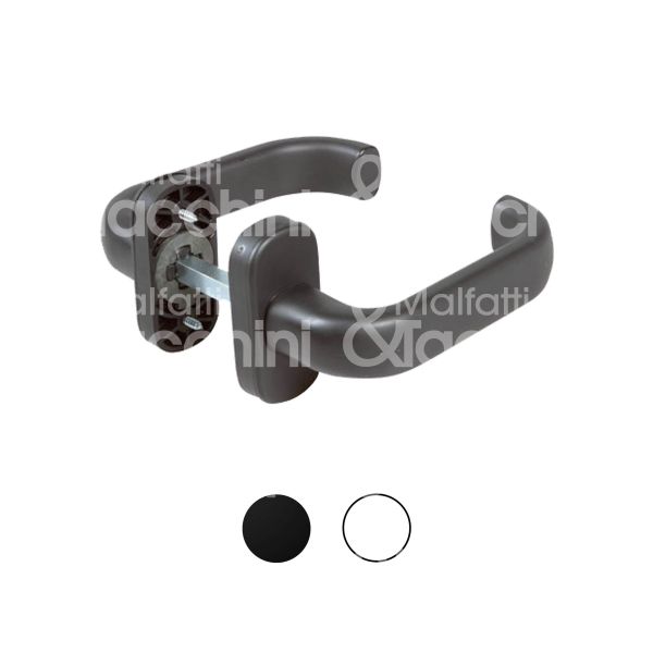 Ibfm 536b coppia maniglia per porte art. 536 nylon bianco senza chiave quadro mm 8