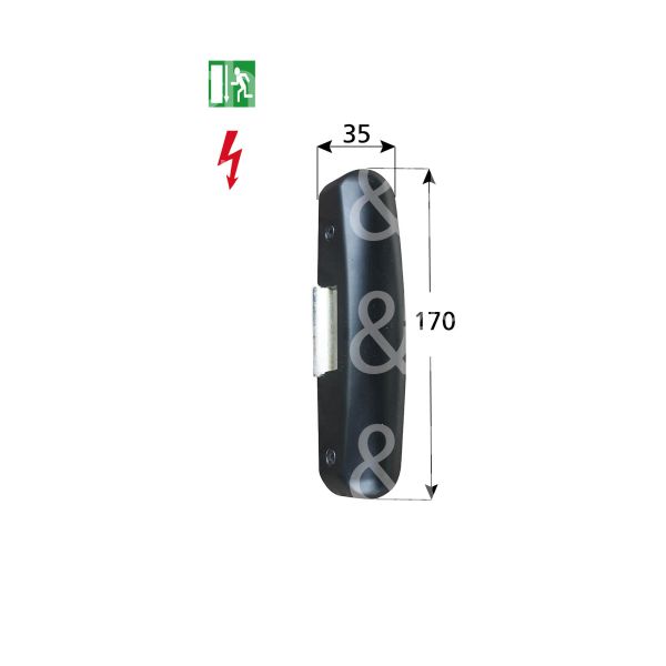 Ibfm 9540 incontro elettrico per antipanico ambidestra 6 - 14v mm 170 x 35 x 37 senza frontale