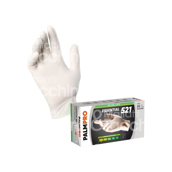 Icoguanti 521xl guanto monouso lattex materiale lattice taglia xl colore bianco spessore mm 0,08 lunghezza mm 240 confezione pz 100
