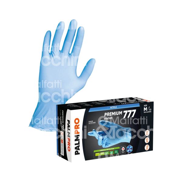 Icoguanti esncs guanto monouso syntho materiale nitrile sintetico taglia s colore blu-azzurro spessore mm 0,14 lunghezza mm 240 confezione pz 100