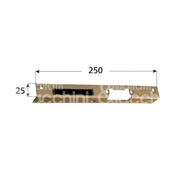Iseo 033191 frontale angolare dx mm 25 x 250