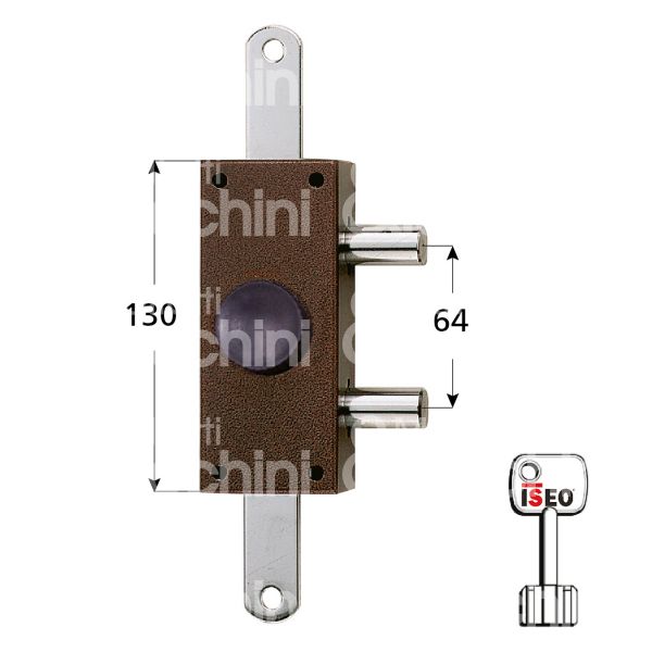 Iseo 910335 deviatore triplice a pompa Ø27 apertura interna con pomolo ambidestra