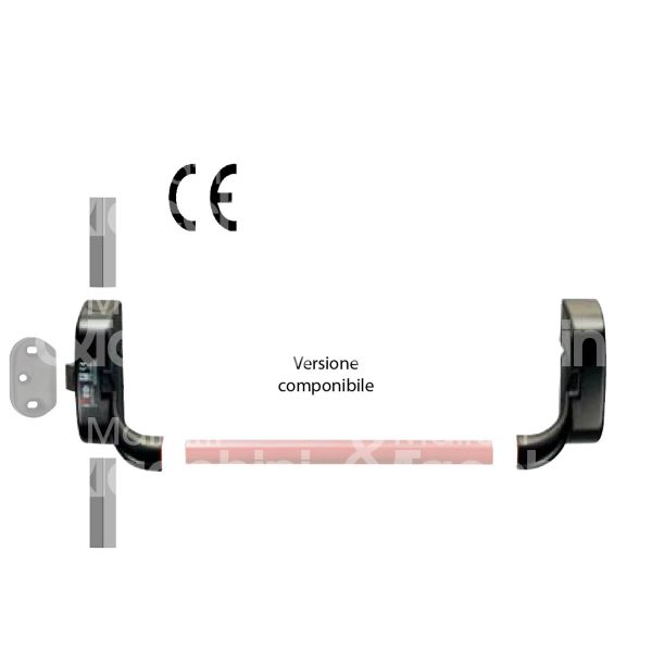Iseo 9414000505 maniglione antipanico fast push componibile idea nero
