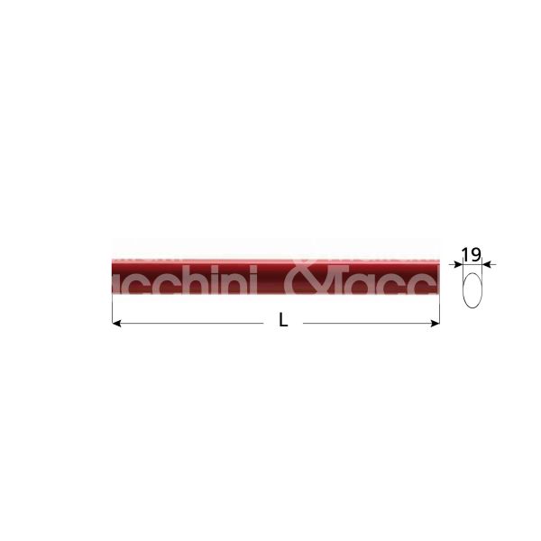 Iseo 945928 barra orizzontale per maniglioni antipanico mm 1130 rosso