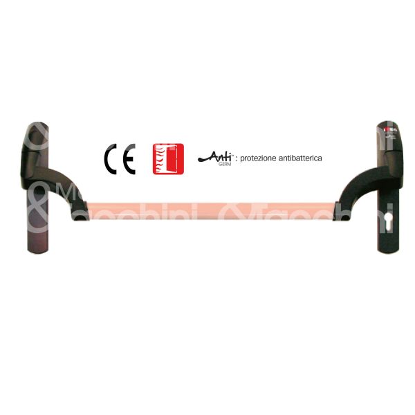 Iseo 9490050379 maniglione palmo per porte tagliafuoco quadro 9 int. man. 72 nero