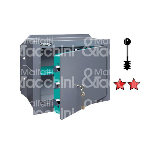 Juwel 4673 cassaforte verticale a chiave da murare l 365 x h 515 x p 192 n° catenacci 3 + 2