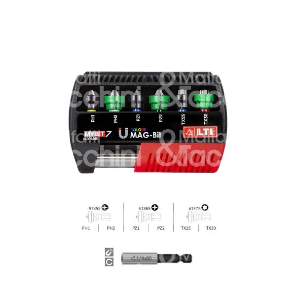 Krino 66002445 set inserti per avvitatore assortiti art. 66002445 set pz 7