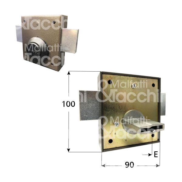 Kassel 1010 ferroglietto 2 mandate e 45 ambidestra chiave a doppia mappa
