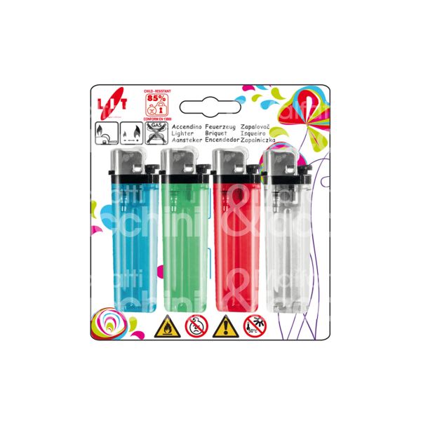 Lit gas fiery4 accendigas per sigarette fiery 4 confezione 4 pz assortito