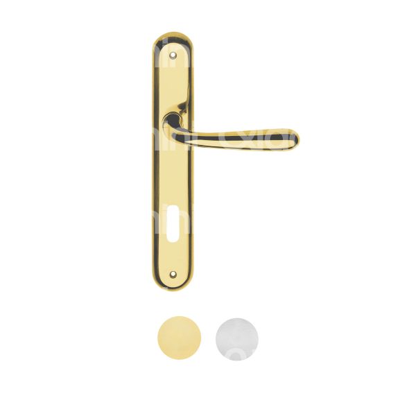 Linea cali' 98pl809ccs maniglia con placca garda zincral zama cromo satinato foro patent interasse mm 90 l mm 40 h mm 245