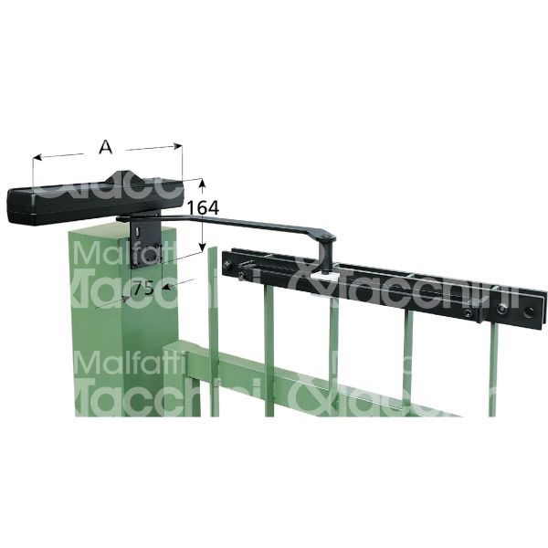 Mab 680c chiudicancello nero forza 1÷3 senza fermo portata kg max 120