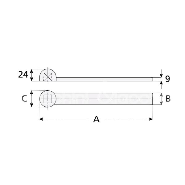 Mab ac2 braccio inferiore diritto per porte a ventola ottone portata kg max 100