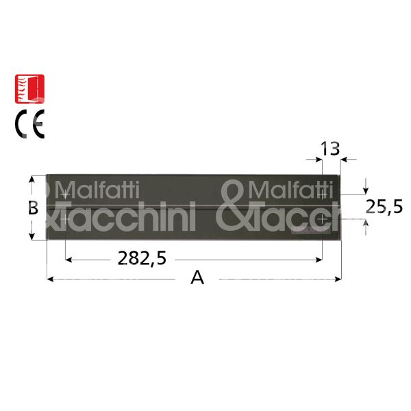 Mab dc3409005 chiudiporta aereodinamico solo corpo dc340 nero forza 2÷6 portata kg max 40÷120