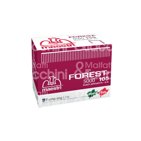 Maestri 1101201 graffe per graffatrice forest a n.105 misura mm 5 confezione pz 5000