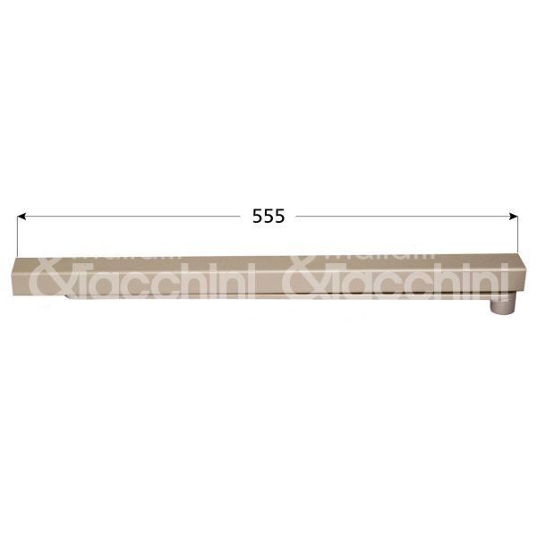 Meroni da110sfna braccio a slitta argento con fermo