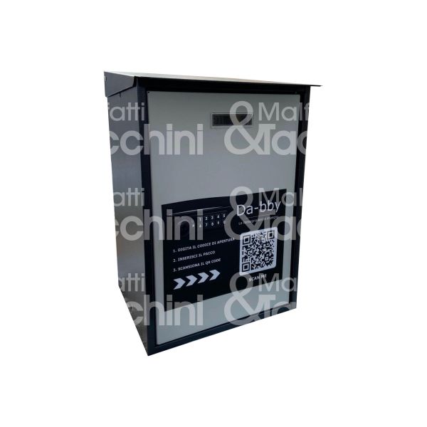 Metalplus 45501 cassetta postale per pacchi da-bby 2in1 utilizzo esterno lamiera colore nero ritiro posta frontale - combinazione elettronica tetto apribile l mm 250 - h mm 380 - p mm 200