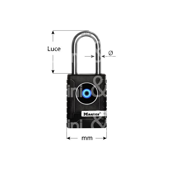 Master lock europe sas 4401eurlhe lucchetto a bluetooth art. 4401eurlhe mm 56