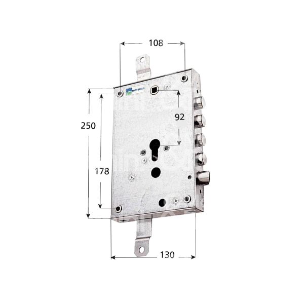 Mottura 85371d89q serratura blindata a cilindro e 63 dx 4 catenacci piÙ scrocco int. cat. 28 sporg. 3,5