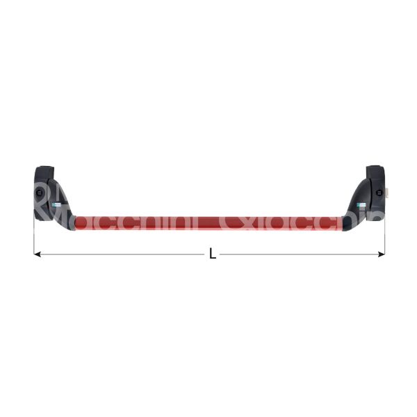 Mottura 86pu53001a maniglione antipanico completo laterale goway push mm 1320 rosso/nero