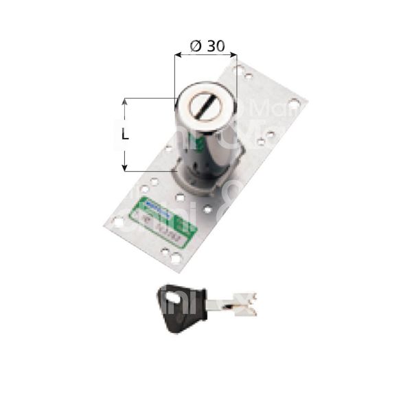 Mottura 912666e cilindro per serrature a pompa 60 mm Ø 30 chiave pompa cifratura kd cromo lucido