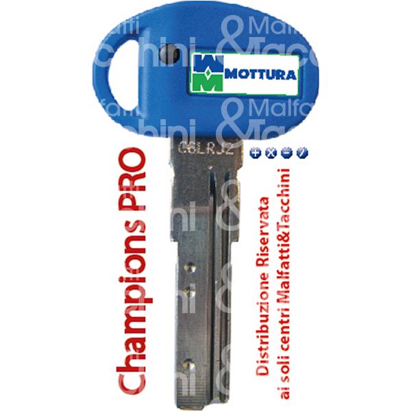 Chiave per cilindro champions pro profilo cpj2 blu