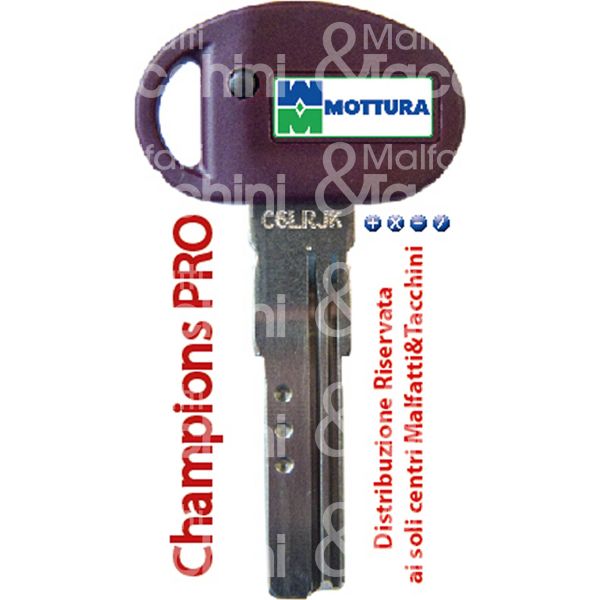 Chiave per cilindro champions pro profilo jk amaranto