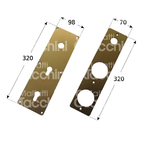 Mottura 95443br placca bronzato mm 320 x 98