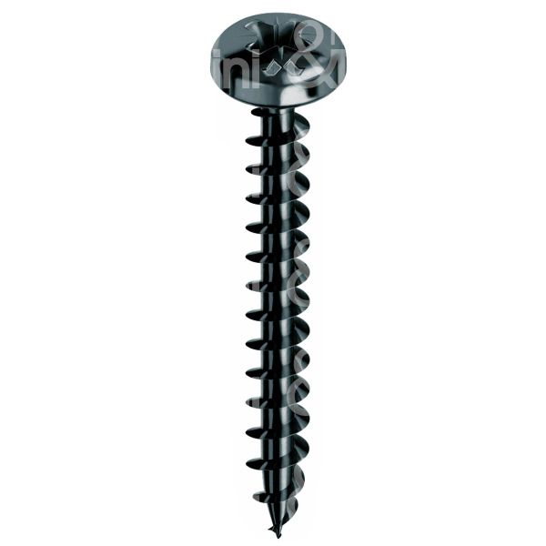 Mustad tc3,5x16 vite autofilettante panelvit acciaio nero applicazione legno Ø mm 3,15 l mm 16 testa cilindrica impronta pozidrive 2