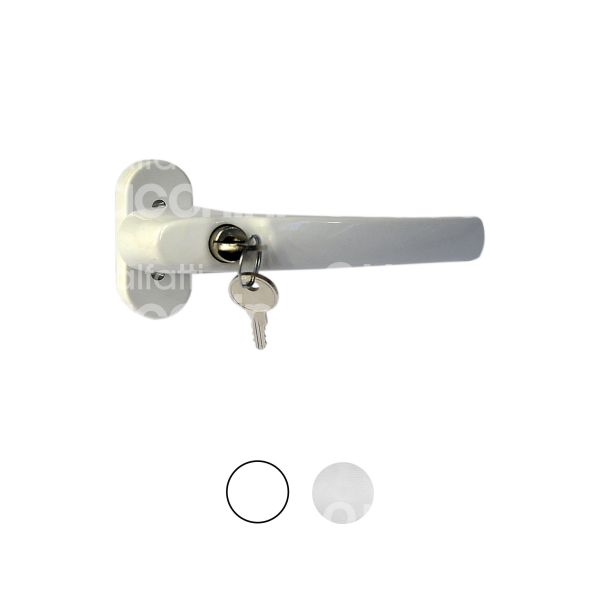 Pm maniglie 454090bi martellina per finestra dk filiz zama bianco con chiave quadro mm 7x40